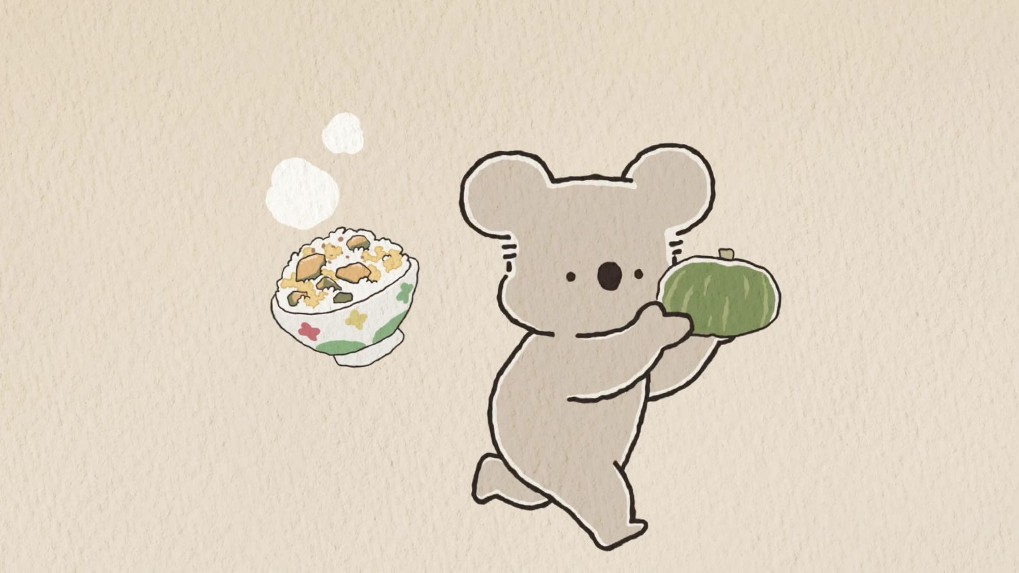 【第5話】コアラ絵日記 5話 カボチャが切れないコアラ／ハロウィンを楽しむコアラ